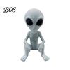 Realistic Alien Sculpture 3D Printed Statue, Sci-Fi UFO Sculpture, Funny Sitting Figurine, Creative Ornament for Home Office Desktop Shelf Workstation
