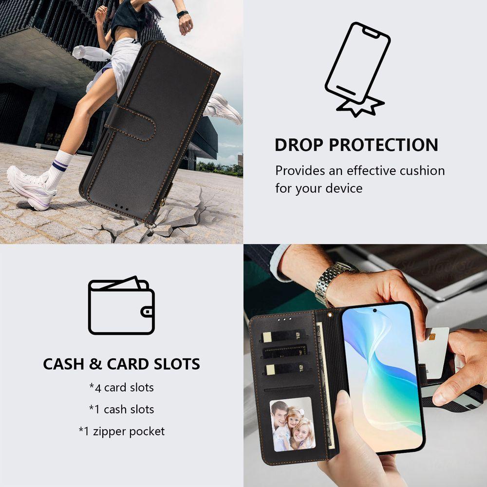 Leather Wallet Flip Case For itel A06s A200 Plus A23 Pro A17 A60 A60S A05S A70 A48 A50 A80 A50C A58 Lite A49 Plya A90 A95 4G 5G phone Cover