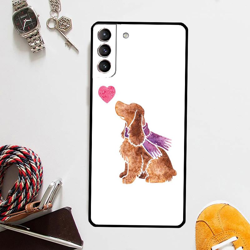 English Cocker Spaniel Dog Case For Samsung Galaxy S25 Ultra S21 S22 S23 S24 Ultra S9 S10 S20 Plus S25 FE Cover Coque