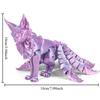 3D Printed Nine Tailed Fox Figurines Articulated Fox Figurines Flexible Joint Fox Miniatures Figurines Home Decoration Crafts