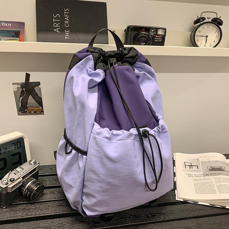 

Lightweight Backpacks for Men and Women with Drawstrings, Student School Bags, Outdoor Sports Mountaineering Bags, Niche Fishing Travel Backpacks, фіолетовий