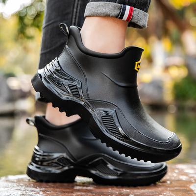 Buty na deszcz dla mężczyzn Wodoodporne, antypoślizgowe i odporne na ścieranie Krótkie kalosze Buty gumowe do wędkowania Buty wodne do kuchni Nowe
