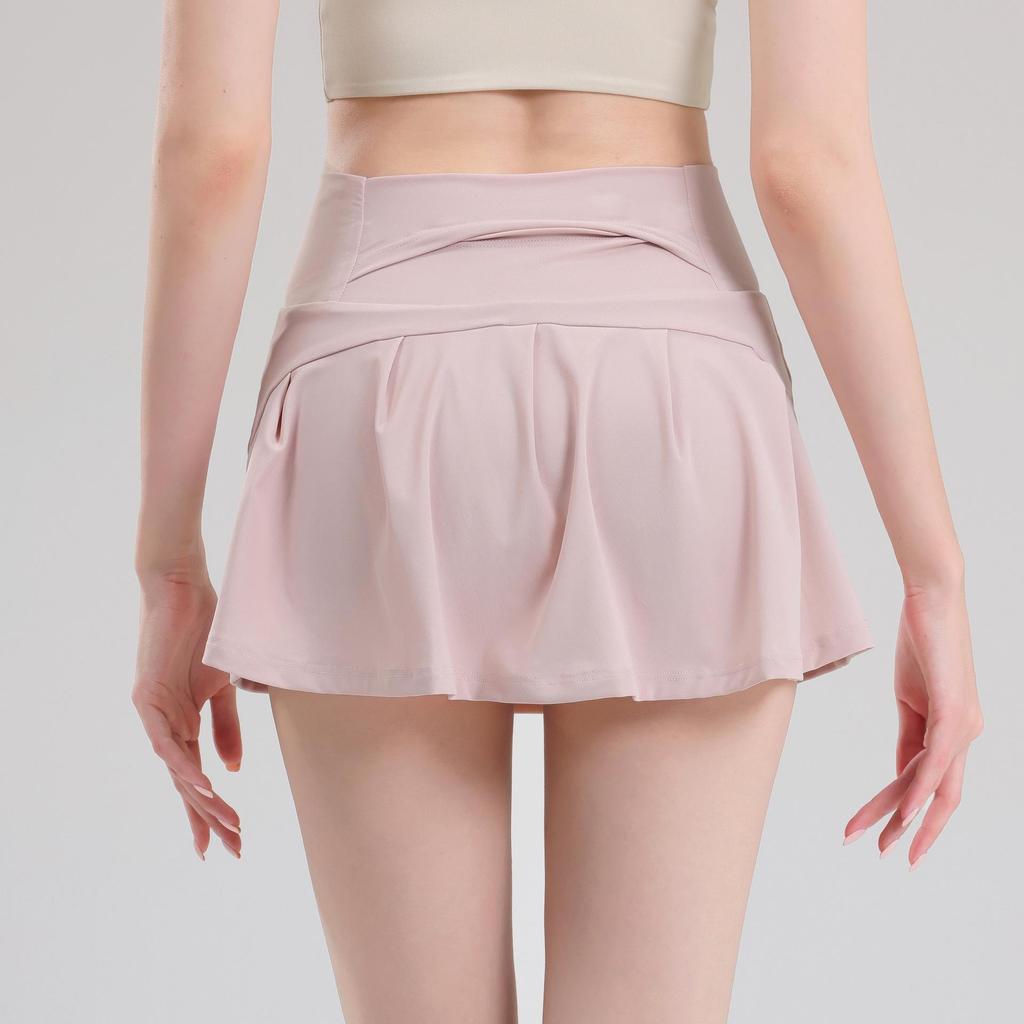 Women's Quick-Dry Anti-Exposure Sports Midi Skirt - Slimming Yoga, Running, Tennis, Summer Cover-Up Skirt