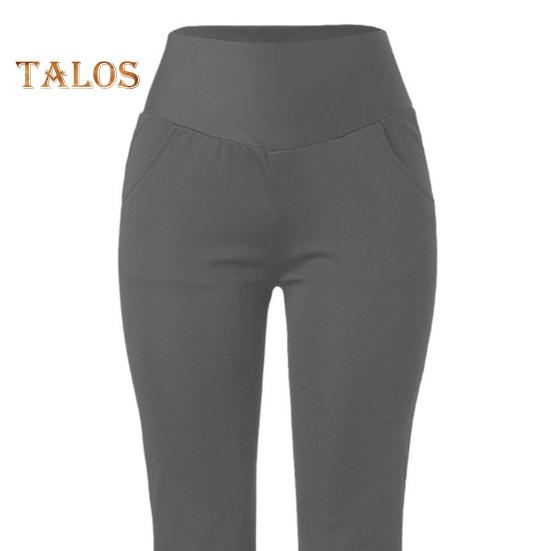 Women's Flared Yoga Pants High Waist Bootcut Workout Leggings with Pockets Stretchy Bell Bottom Trousers for Office Workout
