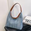 Elegant Large Capacity Tote Bag for Women  Versatile Shoulder Bag for Travel  Denim Bag Underarm  Fashionable Shoulder Bag