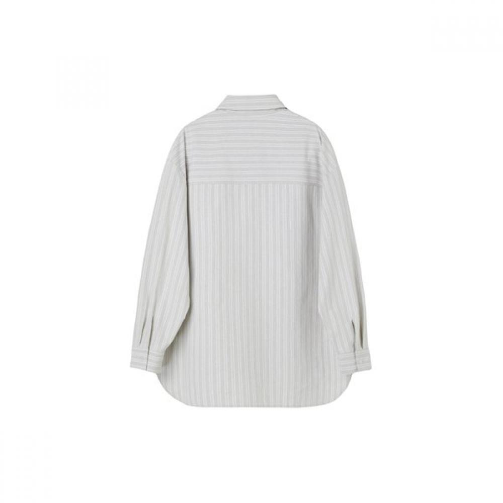 Lap Stripe Embroidered Basic Shirt As1wb262