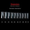 100-Piece Nail Extension Crystal Gel Tips with Scale - Quick, No-Holder Needed