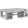 Children s Bed Frame with Storage Space Concrete Grey 75 x 190 cm