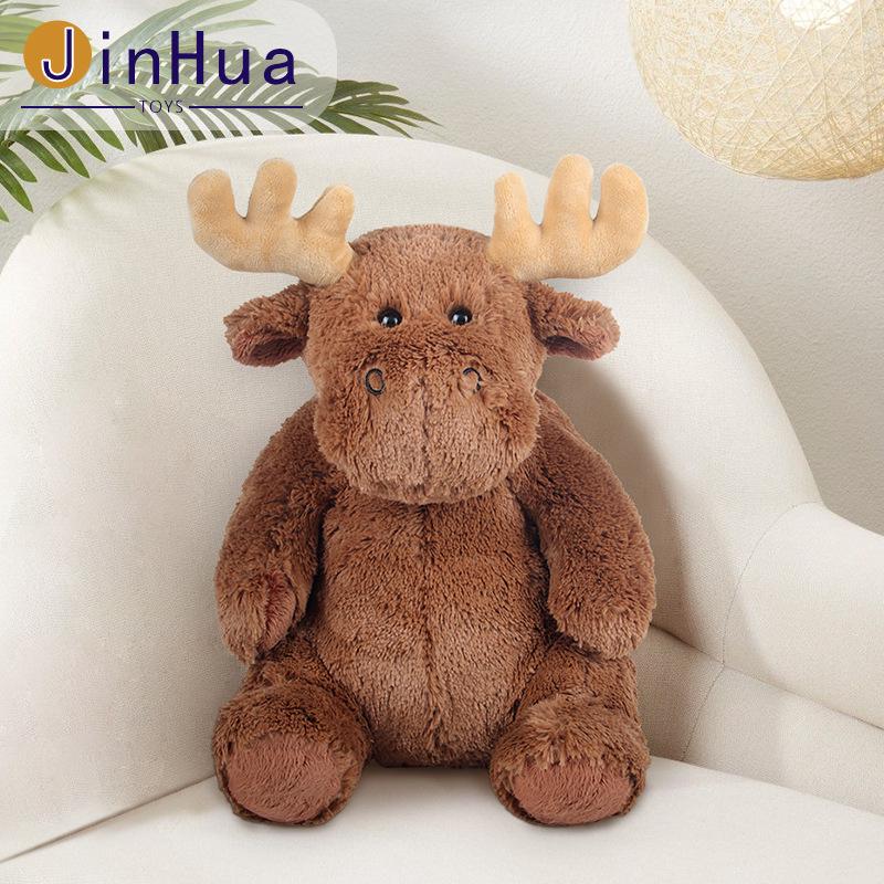 

Самая продаваемая плюшевая кукла-олень, рождественское украшение Sitting Height 35CM коричневый