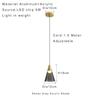 Lamp Modern Pendant Light, 1-Light Gold LED Pendant Light Fixture For Kitchen Island Bedroom Hallway Dining Room Living Room Ca