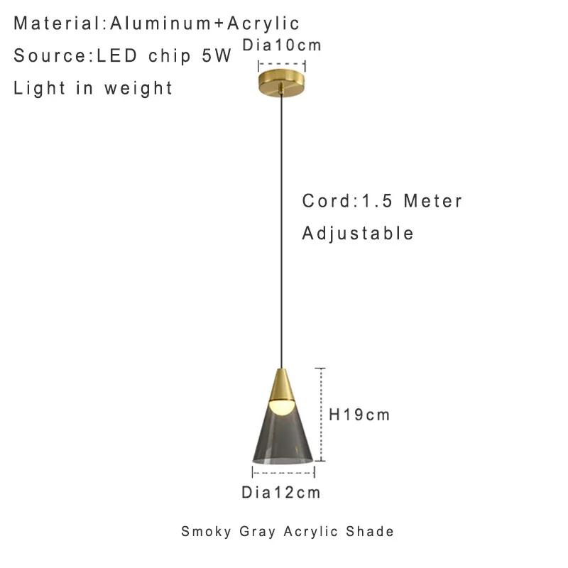 Lamp Modern Pendant Light, 1-Light Gold LED Pendant Light Fixture For Kitchen Island Bedroom Hallway Dining Room Living Room Ca