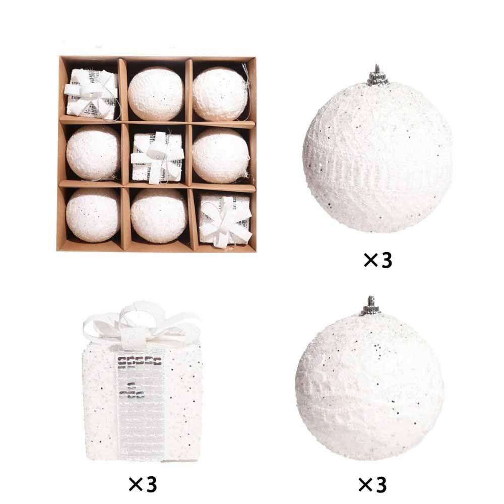 Glitter Christmas Baubles Shatterproof Christmas Tree Topper  New Year Celebration