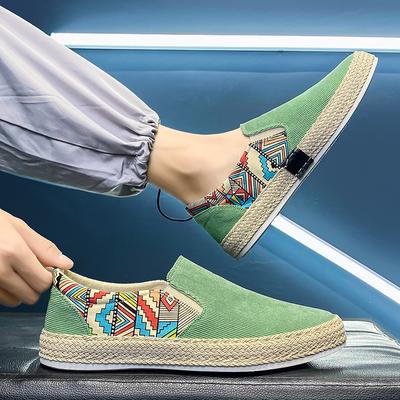 Men's Summer Linen Breathable Casual Flats Shoes Mens Espadrilles Loafers Fashion Boy Canvas Shoes Fisherman Driving Footwear