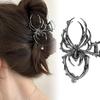 Pince à cheveux personnalisée Y2K douce pour femme, strass, perle d'imitation, alliage métallique, design tête de mort, griffe d'araignée, pour un usage quotidien