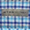 Etro Made In Italy Check Pattern Long Sleeve Cotton Shirt XL Blue Men's Used