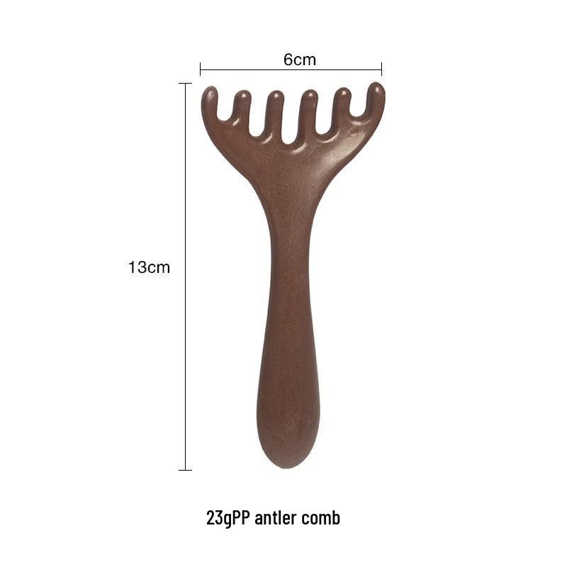 Sandalwood Six-Claw Scalp Massager: Meridian Therapy & Lymphatic Gua Sha Tool