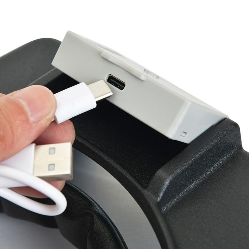 Rechargeable Head Mounted Magnifiers with Magnification & 4 LED Light for Watch Repair Jewelry Crafting Dental Work