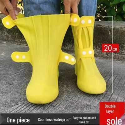 Double-Breasted Waterproof and Wear-Resistant TPE Overshoes
