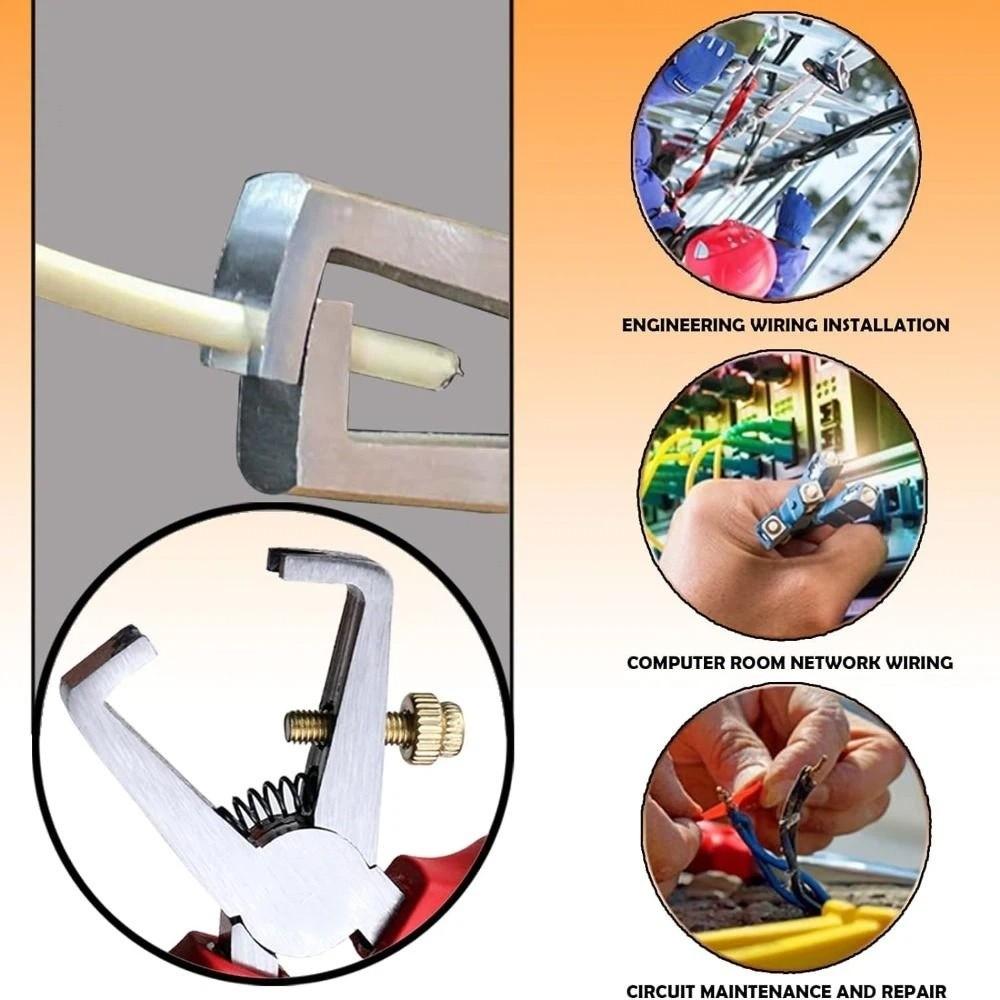 6-Inch Size Wiring Tool Heavy Duty Wire Cutter Dividing Function Wire Stripper Repair Work