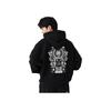 Li Ning Loose Fashion Pattern Printed Embroidered Logo Sports Casual Warm Pullover Long Sleeve Hoodie Unisex Hoodies Black AWDR299-3