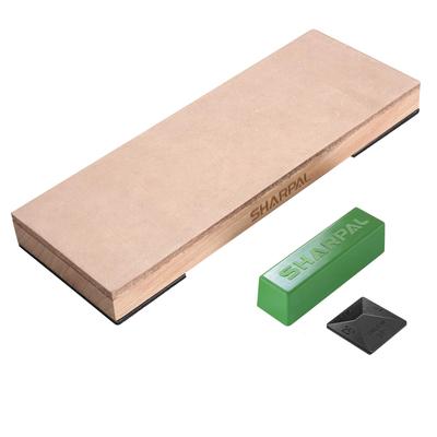 SHARPAL 204N Knife Set Leather Honing Strop 57g Blue Bar for Mirror Buffing Abrasive All Leather Knife Sharpener Leather Craft Whetstone with Fixed
