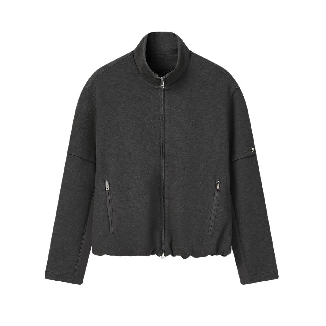 

FILA Milano Series FW25 Solid Color Loose Fit Stand Collar Knitted Long Sleeve Jacket Women jackets F11W615513F-MG L