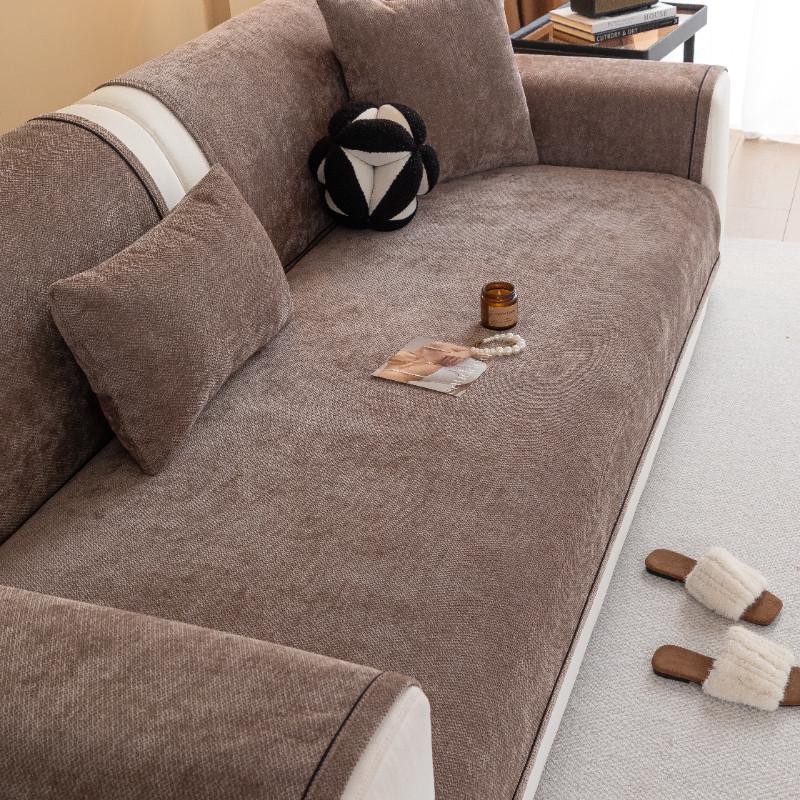 Jednokolorowy Pokrowiec na Sofę Odporny na Ścieranie Antypoślizgowy Ochraniacz na Kanapę Domowy Antypoślizgowy Pogrubiony Pokrowce Mata na Mebel Wystrój Domu