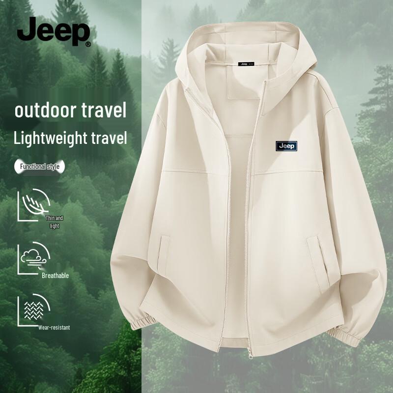 JEEP Men s Outdoor Hooded Waterproof Hiking Jacket W XL