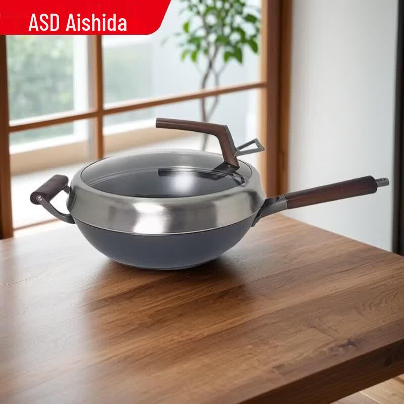 ASD 32cm Cast Iron Non-Stick Wok