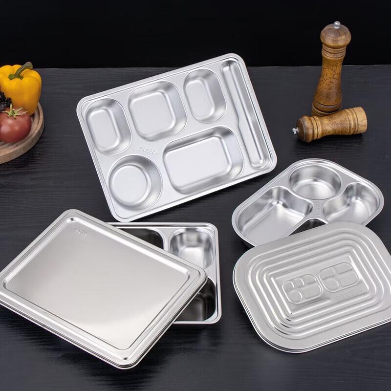 ShengJia 304 Stainless Steel Divided Lunch Tray