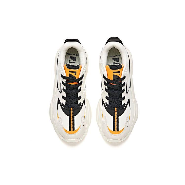 Anta Lifestyle Series Breathable Wear-Resistant Non-Slip Low-Top Dad Shoes Men sneaker Black White Yellow 912048821-2