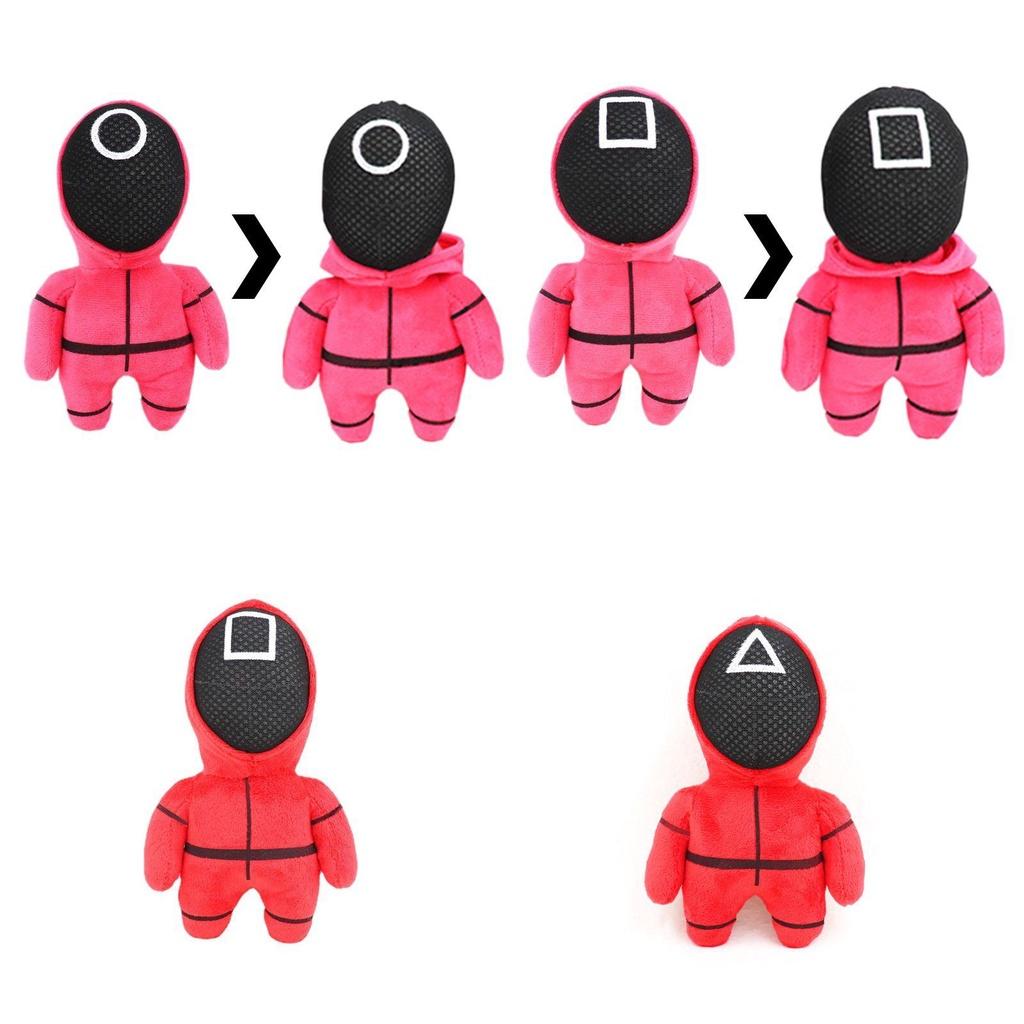 Red Squid Game Guard Worker Staff Plush Toys Front Man 001 456 218 Stuffed Doll