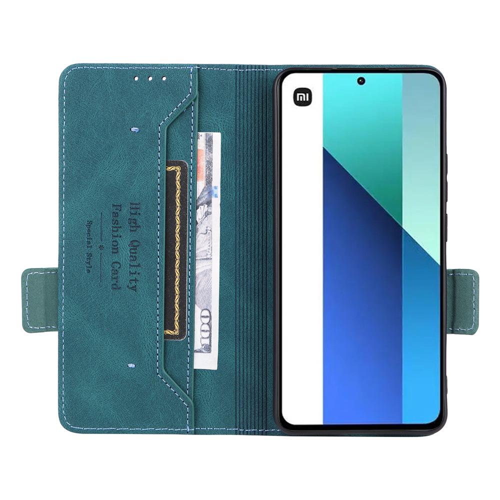 Redmi Note 13 4G Leather Flip Phone Case with Magnetic Buckle