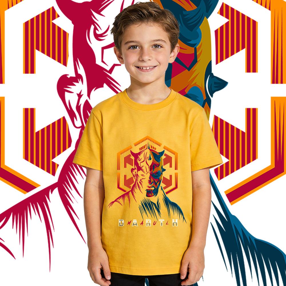 Boys Star Wars Darth Maul Graphic T Shirt Kids Casual Cotton Short Sleeve Top Summer Clothing
