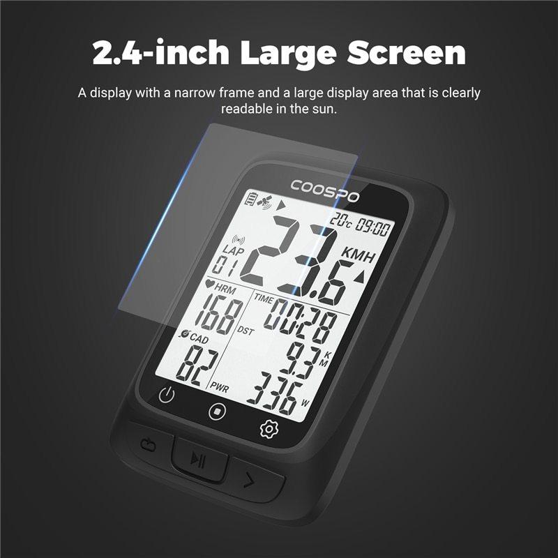 COOSPO BC107/BC26 Bike Computer GPS Wireless Bicycle Cycling Odometer Speedometer 2.4"FSTN Bluetooth5.0 ANT+ Waterproof GPS BDS
