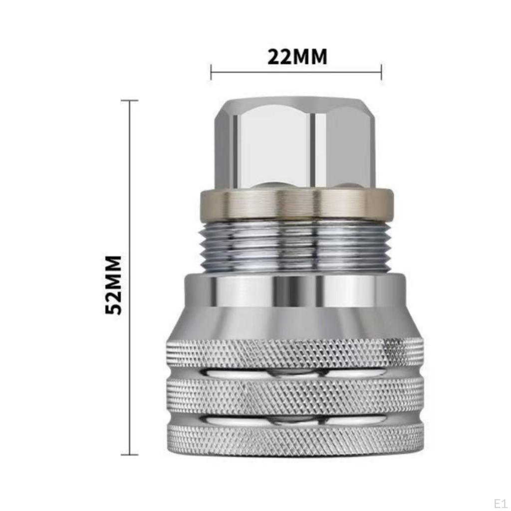Adjustable Socket Adapter Knurled with Hex Shank Versatile Tool for Handymen,