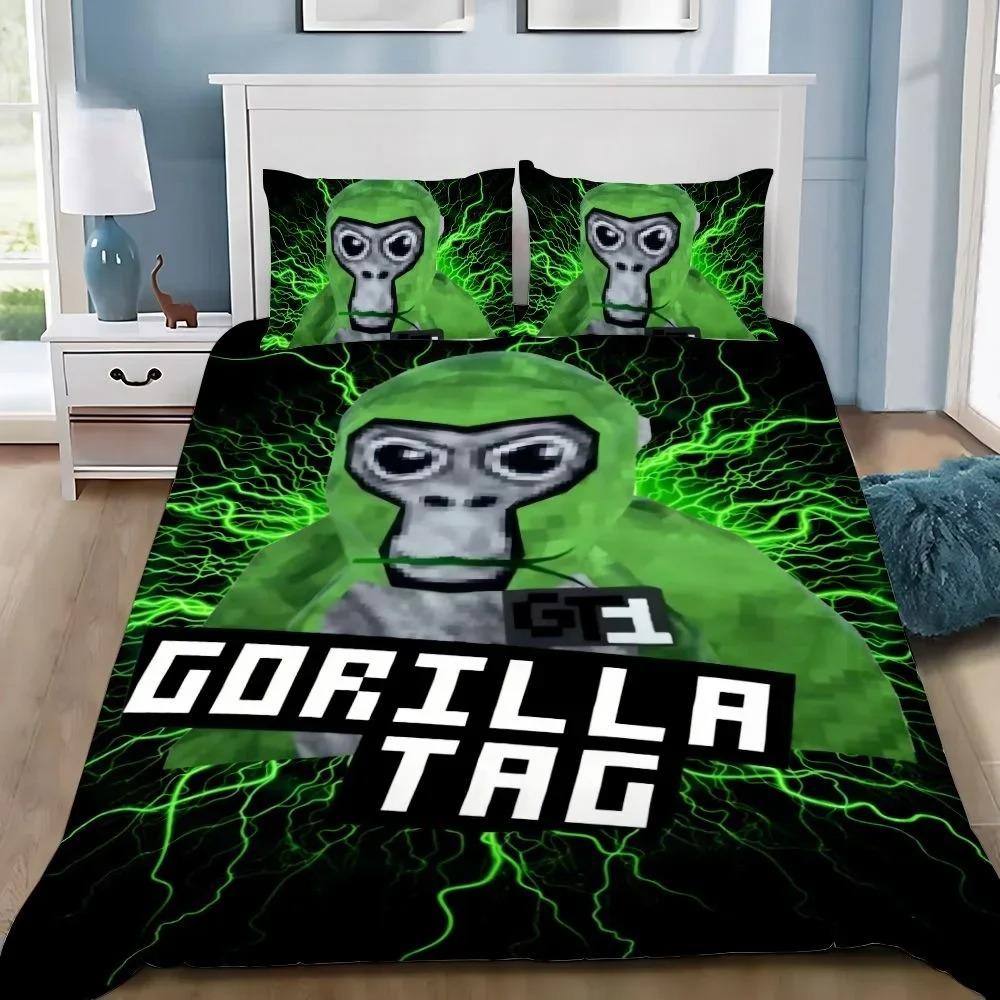 New Game Gorilla Tag Bedding Set Boys Girls Single Twin Queen Full Size Duvet Cover Pillowcase Bed Adult Bedroom Home Textiles