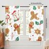 2pcs,2D Plane Printing Curtains Christmas Cookies Snowman Tree Reindeer (2) Polyester (without Rod) Holiday for Various Room