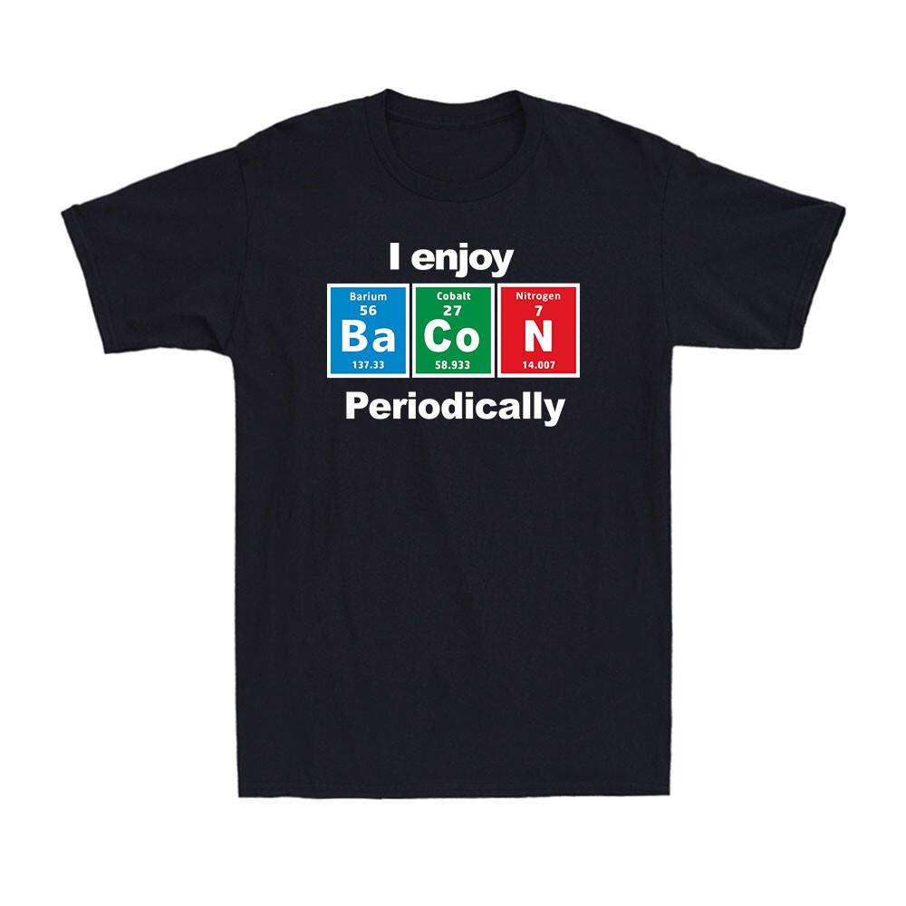 I Enjoy Bacon Periodically Funny Joke Pig Vegetarian Lovers Gift Men s T-Shirt S разноцветный