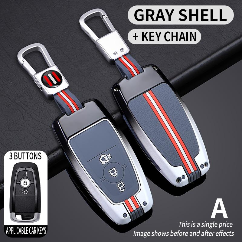 Zinklegering Bilnyckelskydd Skyddsskal För Ford Fusion Mondeo Mustang Explorer Edge EcoSport För Lincoln Mondeo MKC MKZ MKX