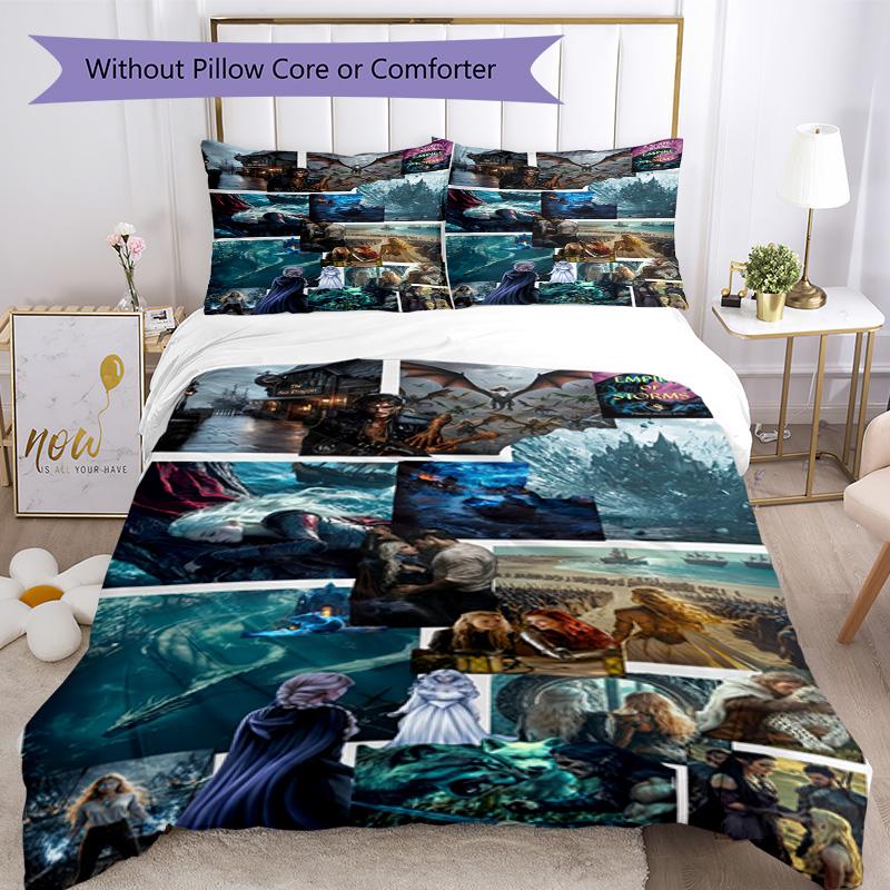 Set Biancheria da Letto Stile Gotico Traspirante Copripiumino con Federe Biancheria da Letto Decorativa per Camera da Letto Decorazione Casa Regalo di Compleanno