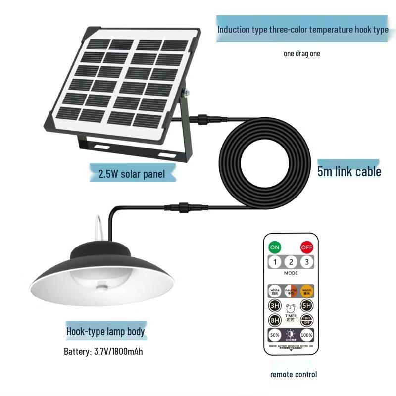 

Nu Feng Split Solar Pendant Light with Sensor & Remote
