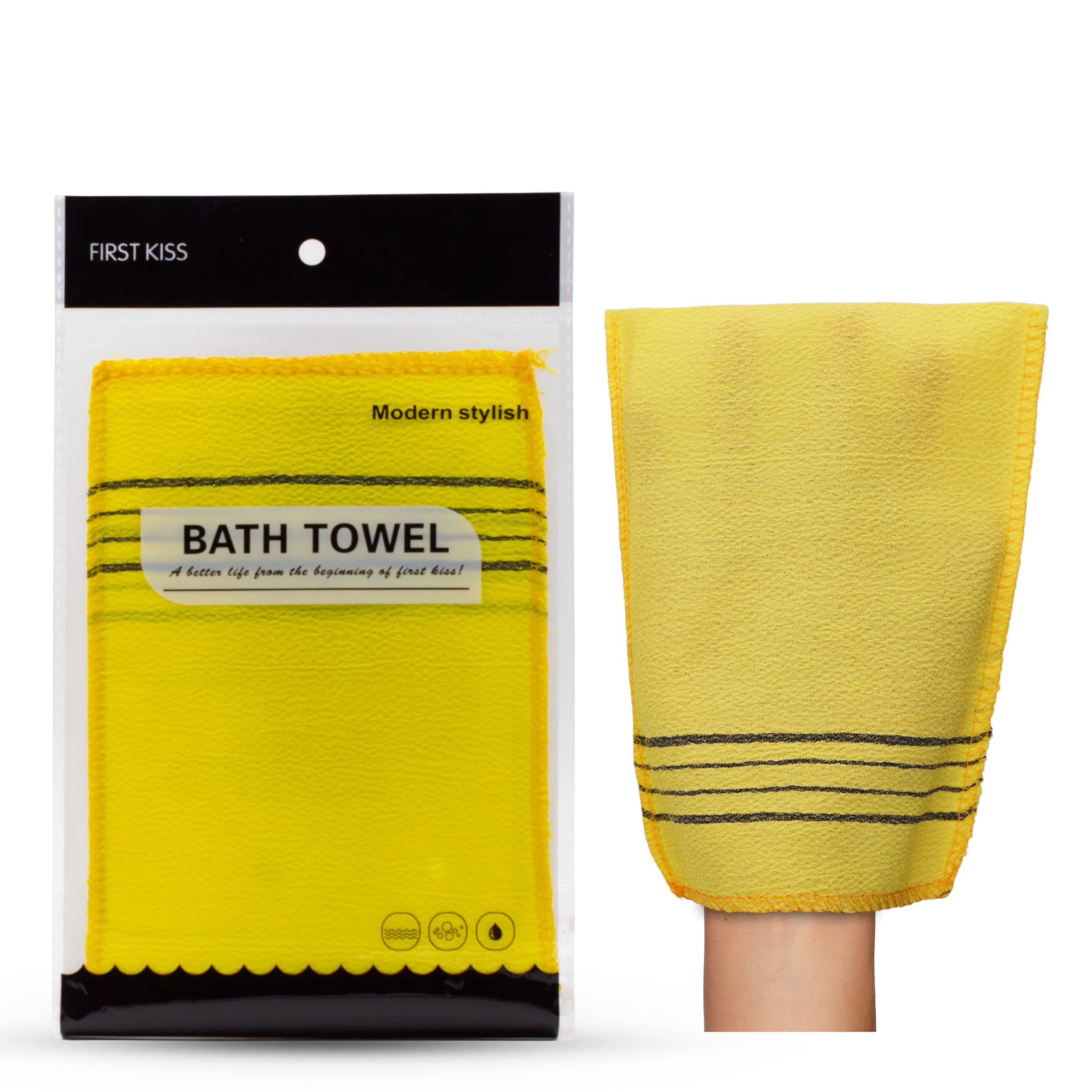 MS Magic Secret Korean Towel | Exfoliating Glove | Dead Skin Glove | Bath Scrub | Bath Mitt | Body Exfoliating Glove | Italy Towel | Hammam Exfol