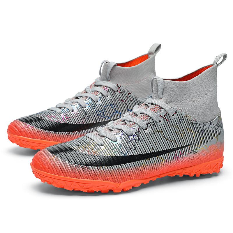 

New football shoes men s high-top AG long nails youth student competition training shoes large size sports TF broken nails 45