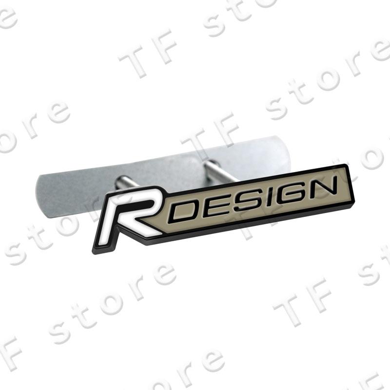 R Design Logo Car Front Grille Emblem Sticker For Volvo XC60 XC40 XC90 S40 S60 C30 V60 Car Side Fender Rear Trunk Badge Decor