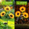 Solar Sunflower Lights Garden Light Flowers Outdoor Waterproof Solar Stake Lights for Back Yard  Pathway Patio