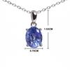 Natürliche blaue Tansanit oval 7*9mm Anhänger Halskette Einfaches leichtes Luxusdesign Echter Edelstein feiner Schmuck Frauen Mädchen Geburtstagsgeschenk