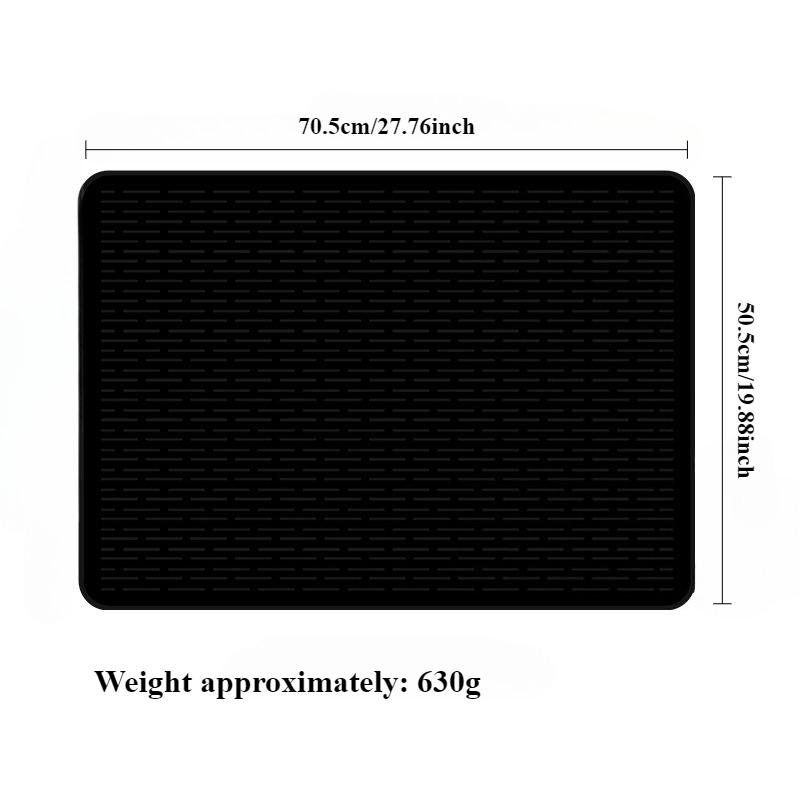 

1 шт. Силиконовый коврик для сушки, противоскользящий и теплоизоляционный коврик, кухонная утварь и подставка для плиты, предметы первой необходимости силиконовый коврик для сушки one size чёрный