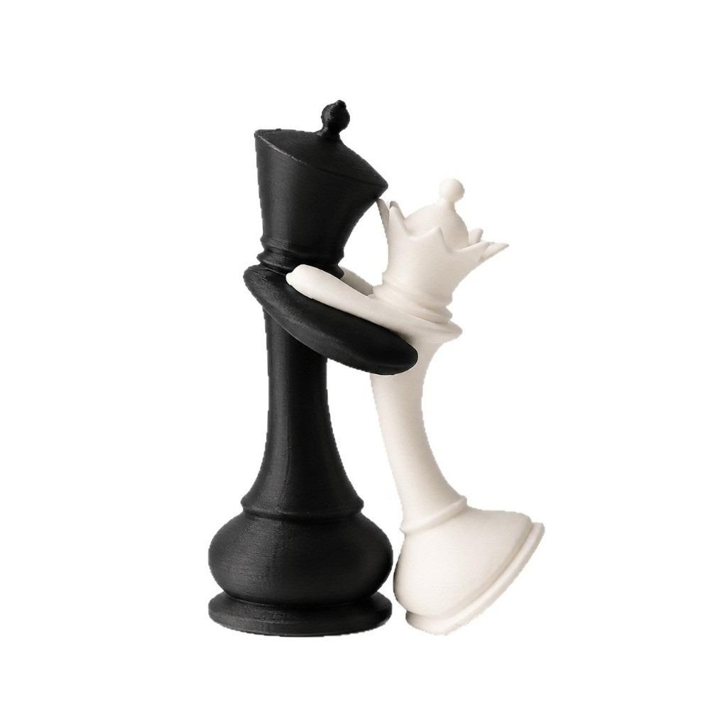 3D Printed Chess Statue Home Decoration Desktop Ornaments King And Queen Statue Gift