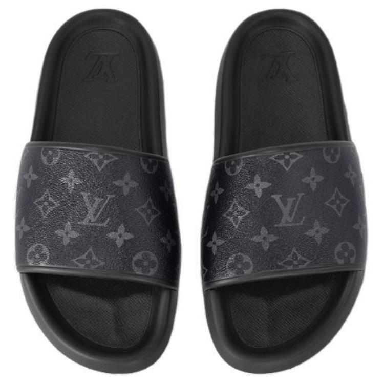 Louis Vuitton Waterfront MuleBlack Monogram Sandals 1AANNM